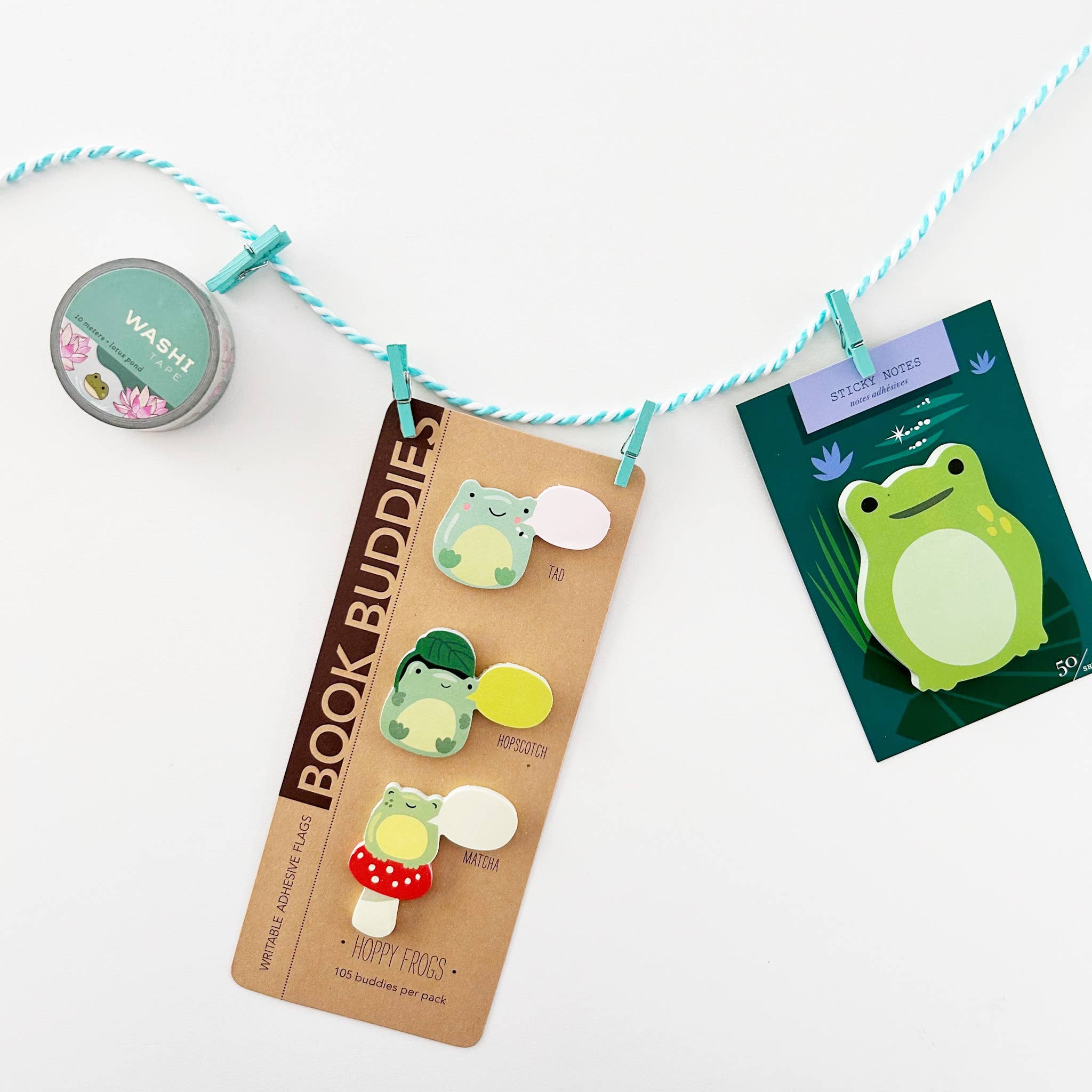 Frog Die Cut Sticky Notes - Twirls + Twigs
