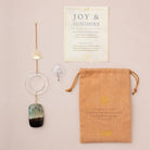Stone Suncatcher - Sun Rays/Black/Blue Agate - Twirls + Twigs