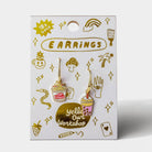 Ramen & Boba Drop Earrings | Bubble Tea Gold Jewelry Gift - Twirls + Twigs