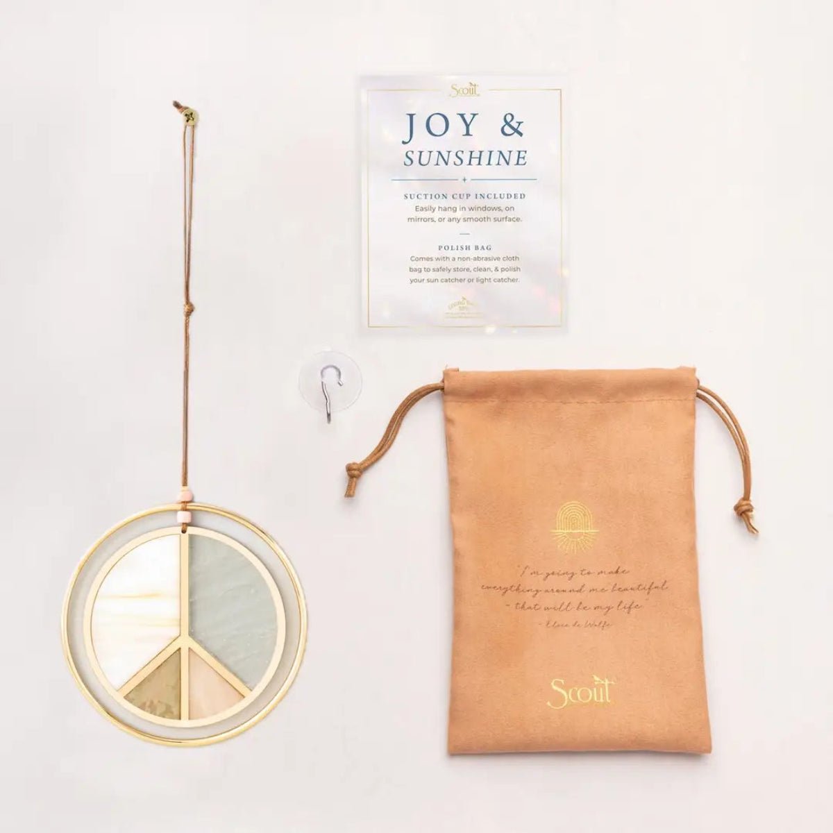Stained Glass Light Catcher - Peace Sign - Twirls + Twigs