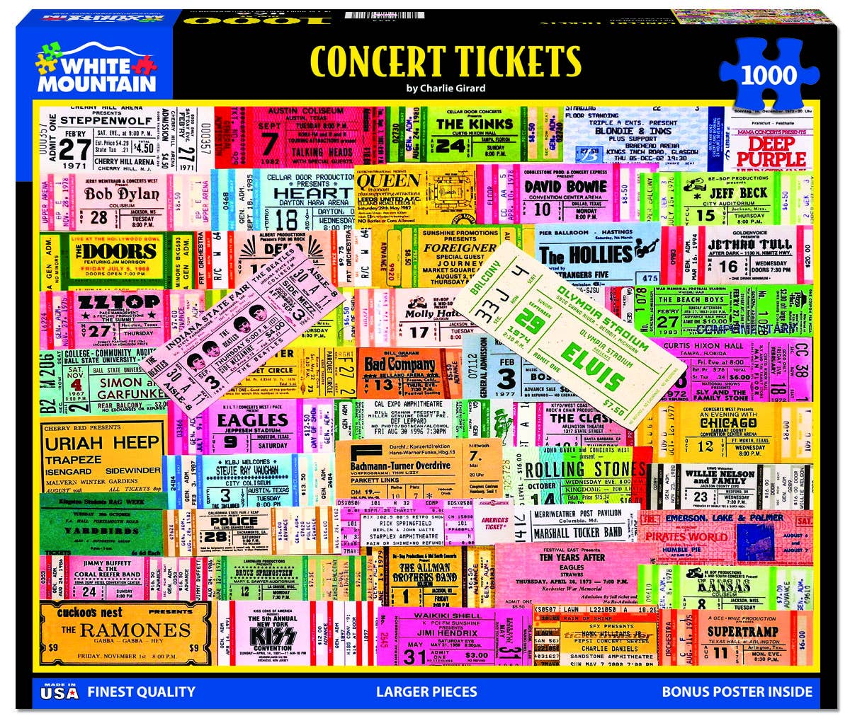 Concert Tickets (1844pz) - 1000 Piece Jigsaw Puzzle - Twirls + Twigs