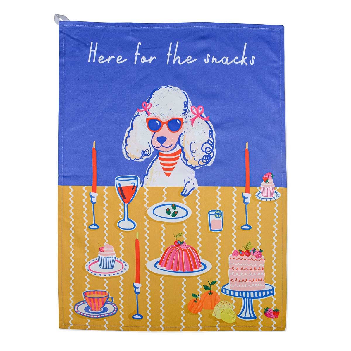 Tea Towel - Here For The Snacks - Twirls + Twigs