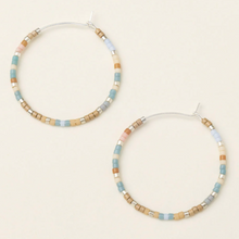  Chromacolor Miyuki Small Hoop - Desert Blue Multi/Silver