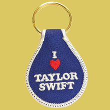  I Heart Taylor Swift Embroidered Key Tag