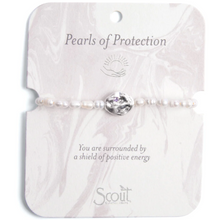  Pearl Affirmation Bracelet - Protection/Silver