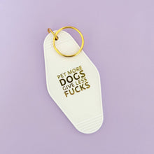  Pet More Dogs Give Less Fucks Gold Printed Keychain