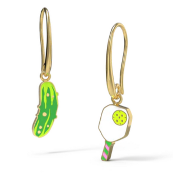 Pickle Ball drop earrings