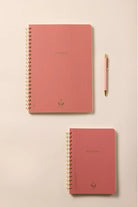 Textured Paper Twin Wire Notebook - Small Terracotta - Twirls + Twigs