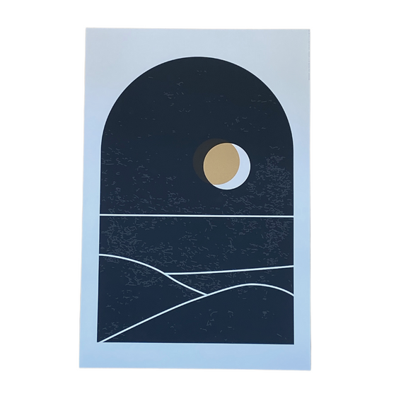 Full Moon Arch Art Print