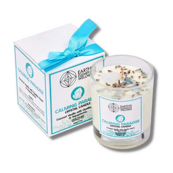 Calming Paradise Crystal Candle