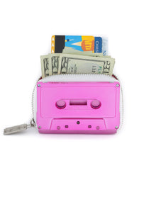  Cassette Tape Wallet--BLANK-Fuscia Chrome