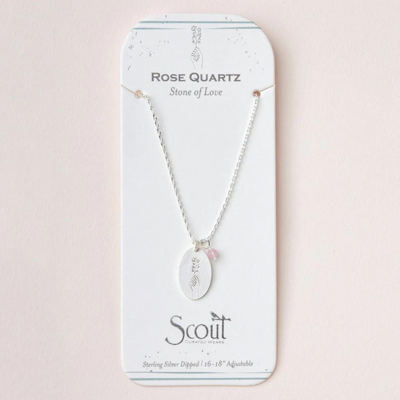 Stone of Love Necklace / Rose Quartz & Silver