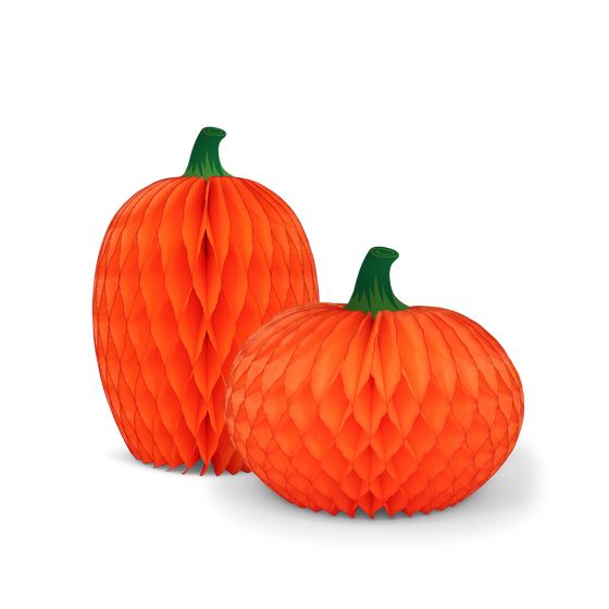 *Halloween* Honeycomb Pumpkin Duo Orange