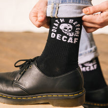  Death Before Decaf Coffee Crew Socks, Valentines Day Gift