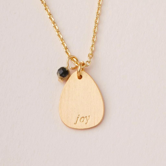 Stone of Joy Necklace / Dalmatian Jasper & Gold