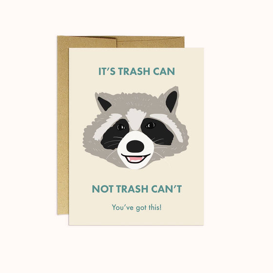 Raccoon Trash Can | Encouragement Card