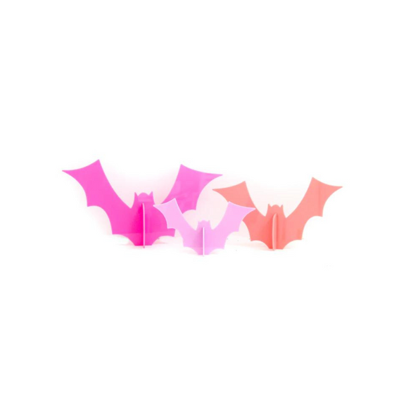 Pink Acrylic Bat Decorations