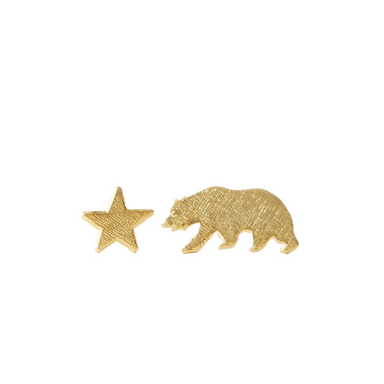 Bear and Star Earrings