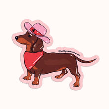  Weenie Dog Cowboy Sticker