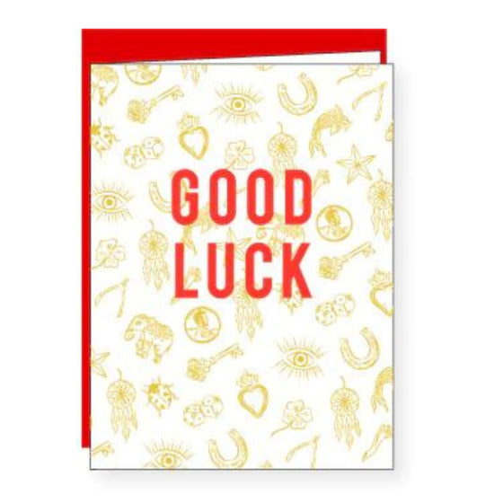 Good Luck  | Letterpress Greeting Card | multi use