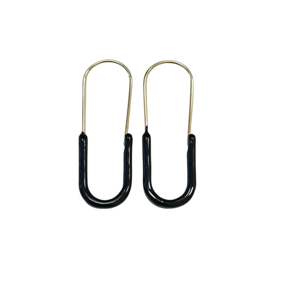 Paper Clip Earring- Black