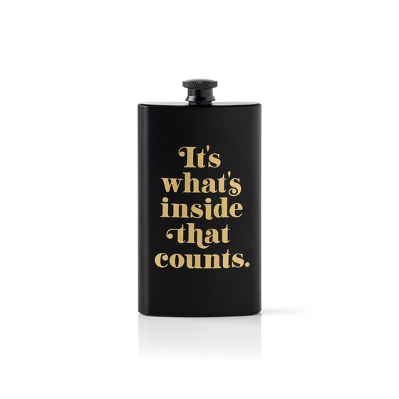 It’s What Inside That Counts Pocket Flask