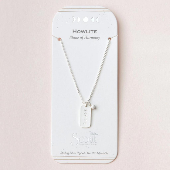 Stone of Harmony Necklace / Howlite & Silver
