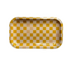 Yellow Checker Medium Tray