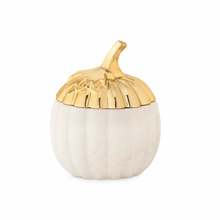 Pumpkin Ceramic Gold Candle - Maple Marshmallow