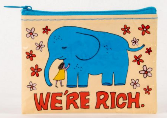 We're Rich coin purse