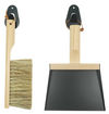 Dustpan & Natural Brush with Wall Hooks Set