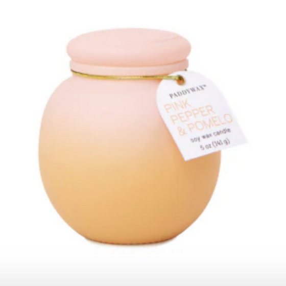 Pink + Orange  Ombre Candle-Pink Pepper and Pomelo