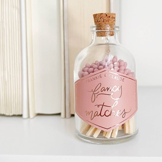Fancy Matches: Dusty Rose Small Match Jar