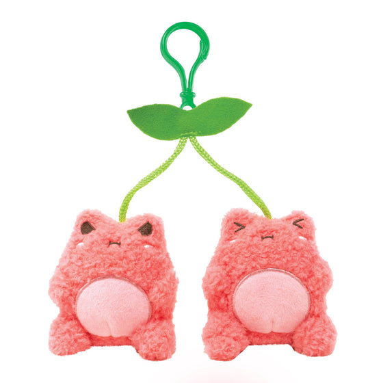 Mini Cherry Wawa Clip (Cute Soft Kawaii Frog Keychain)