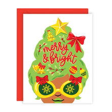  Merry & Bright Big Hair Lady - Christmas Card